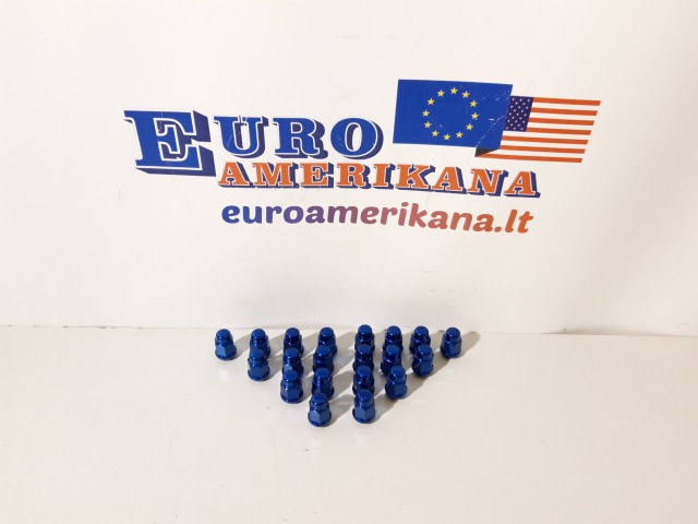20 Lug Nuts Bulge Acorn 14x1.5 Blue